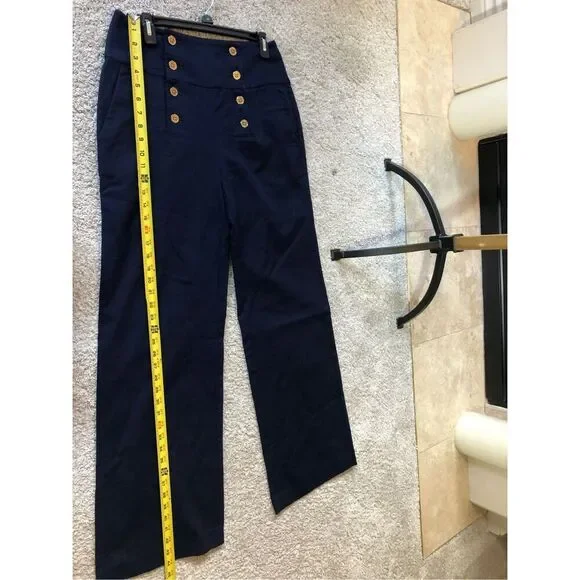 Lauren Ralph Lauren Women’s Navy Blue Sailor Style Dress Pants Size 8 - Picture 9 of 10